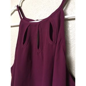 NWOT Maroon cutout blouse